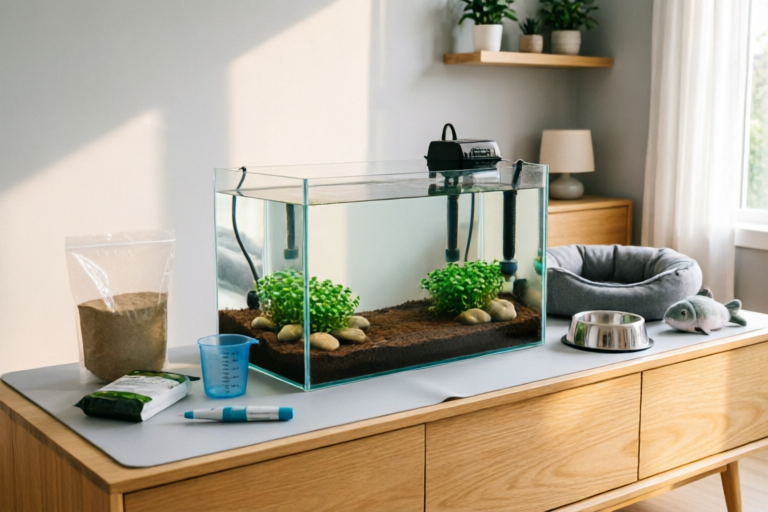 How to set up a beginner freshwater aquarium tank easily
